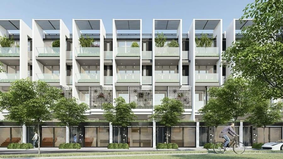 Bán liền kề căn góc hướng Bắc xây thô mặt trong MT: 7m đối diện CV xây 5 tầng Hà Tĩnh Heritage